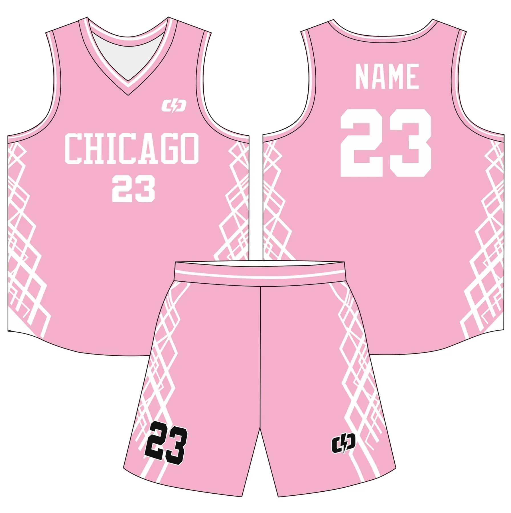 Custom basketball uniform design B33