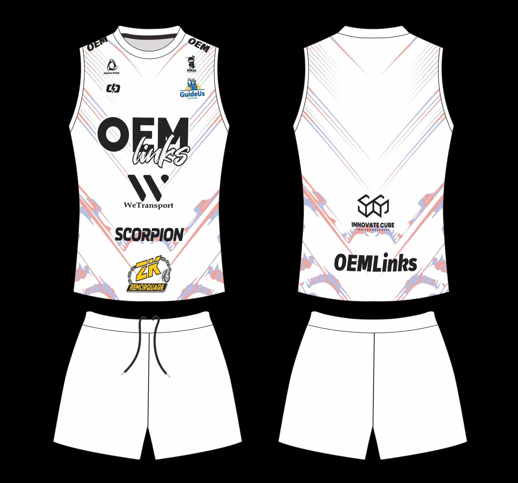 Custom volleyball uniform design UW12