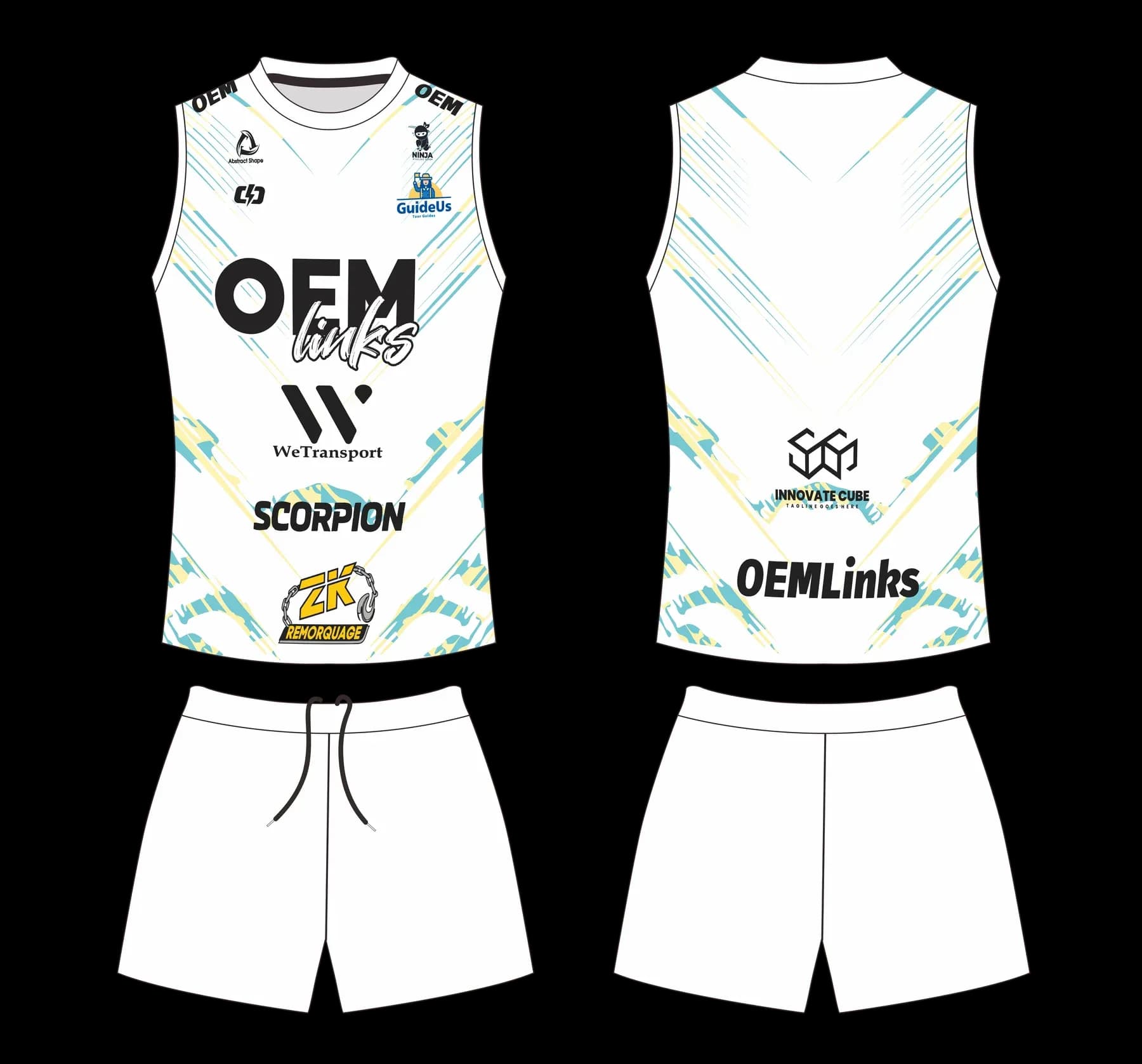 Custom volleyball uniform design UW12