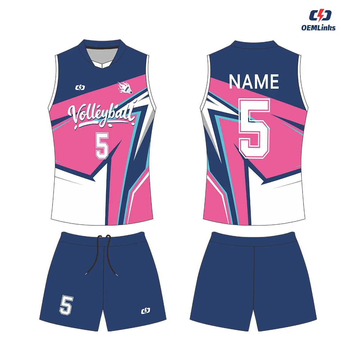 Custom volleyball uniform design UW22