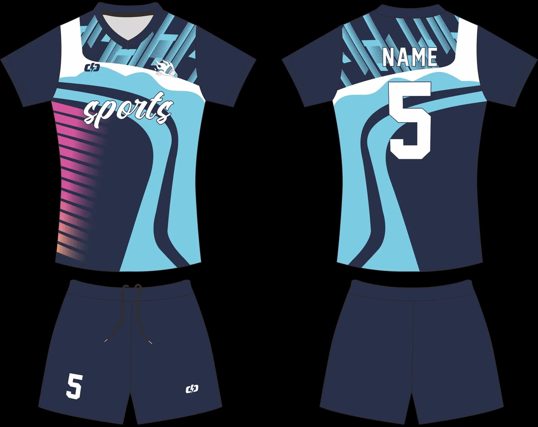 Custom volleyball uniform design UP17
