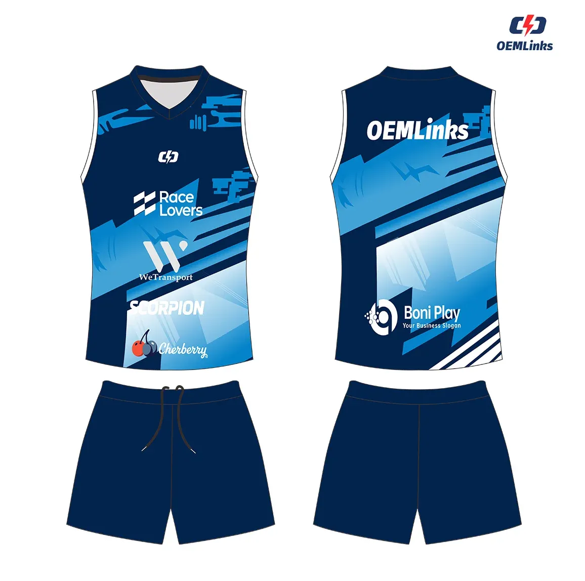 Custom volleyball uniform design UW04
