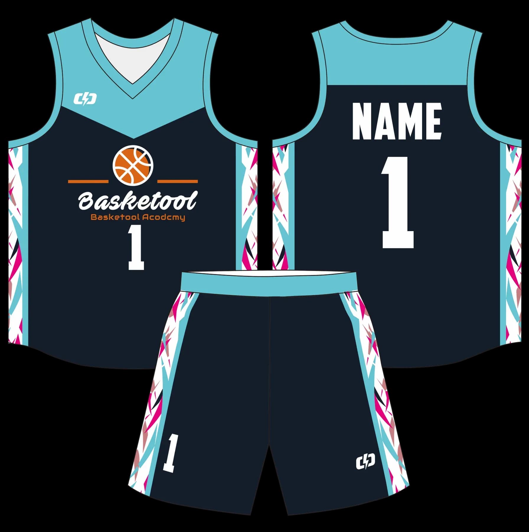 Custom basketball uniform design B80