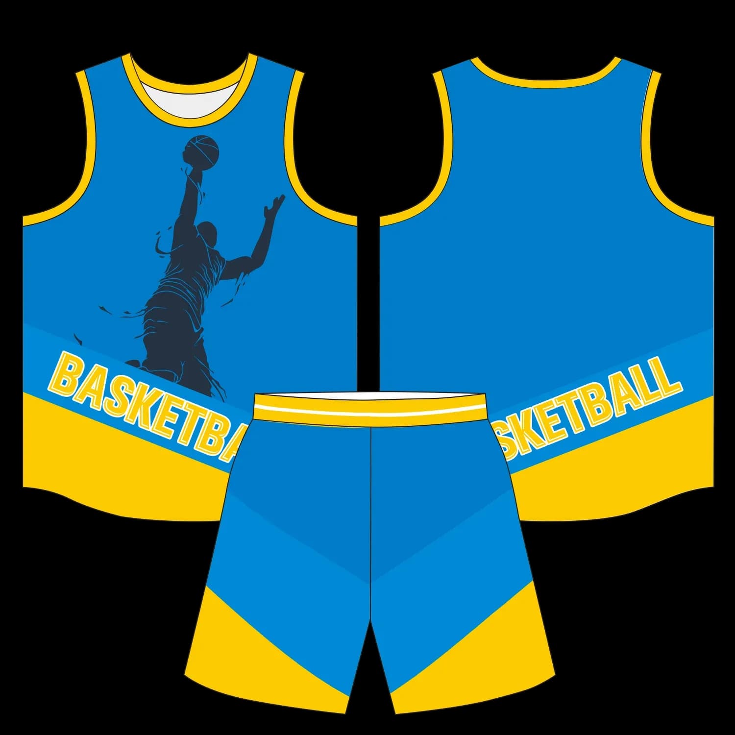 Custom basketball uniform design B45
