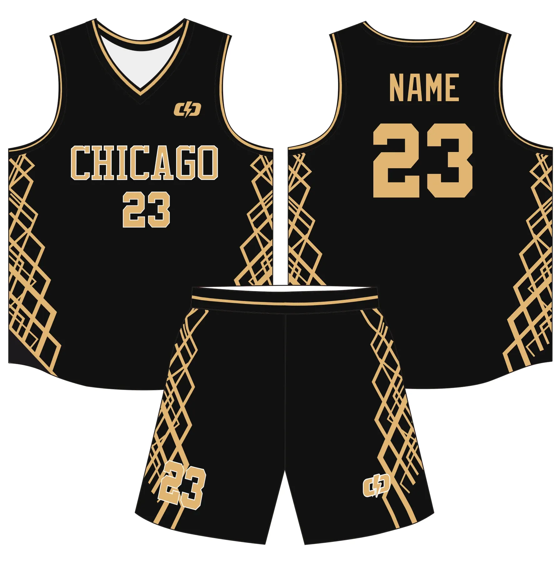 Custom basketball uniform design B33