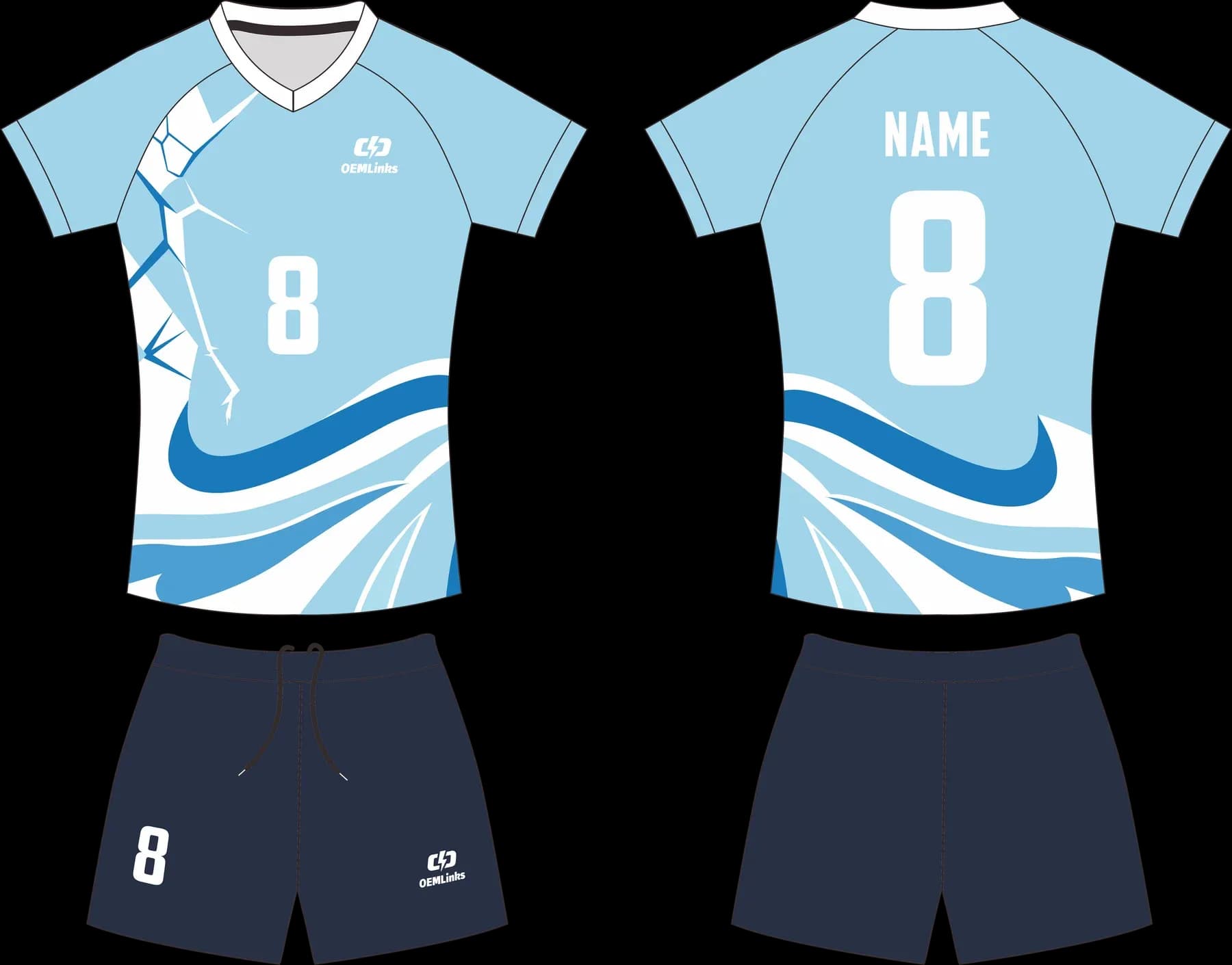 Custom volleyball uniform design UC02