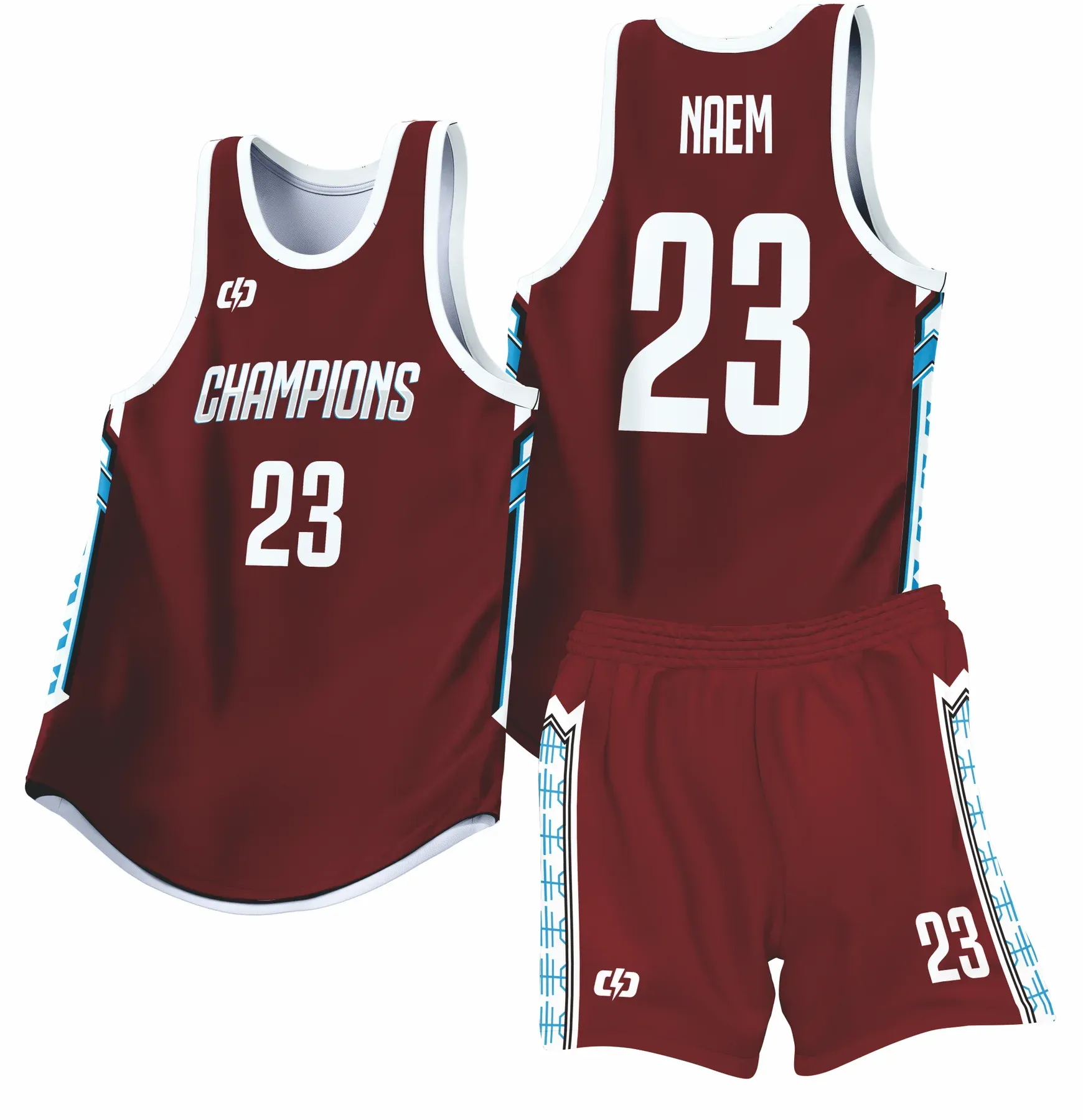 Custom basketball uniform design B68
