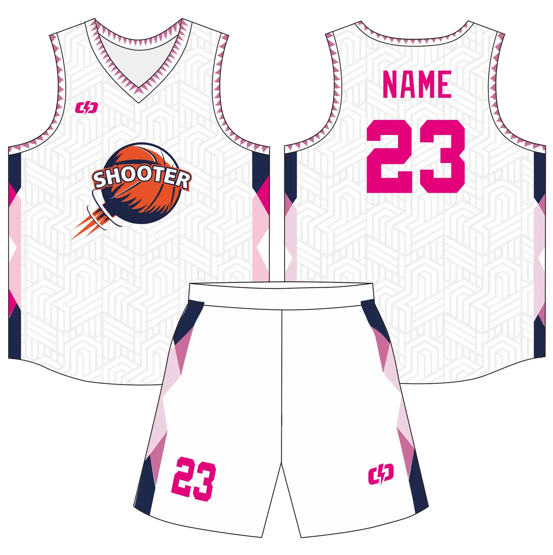 Custom basketball uniform design B31