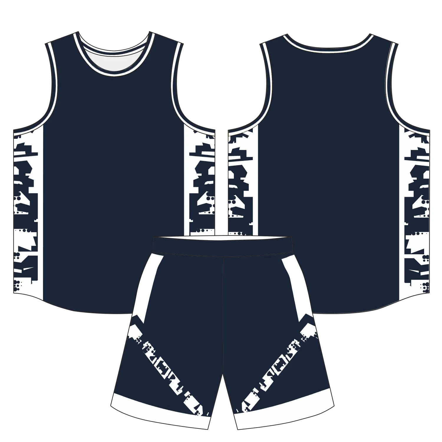 Custom basketball uniform design B71