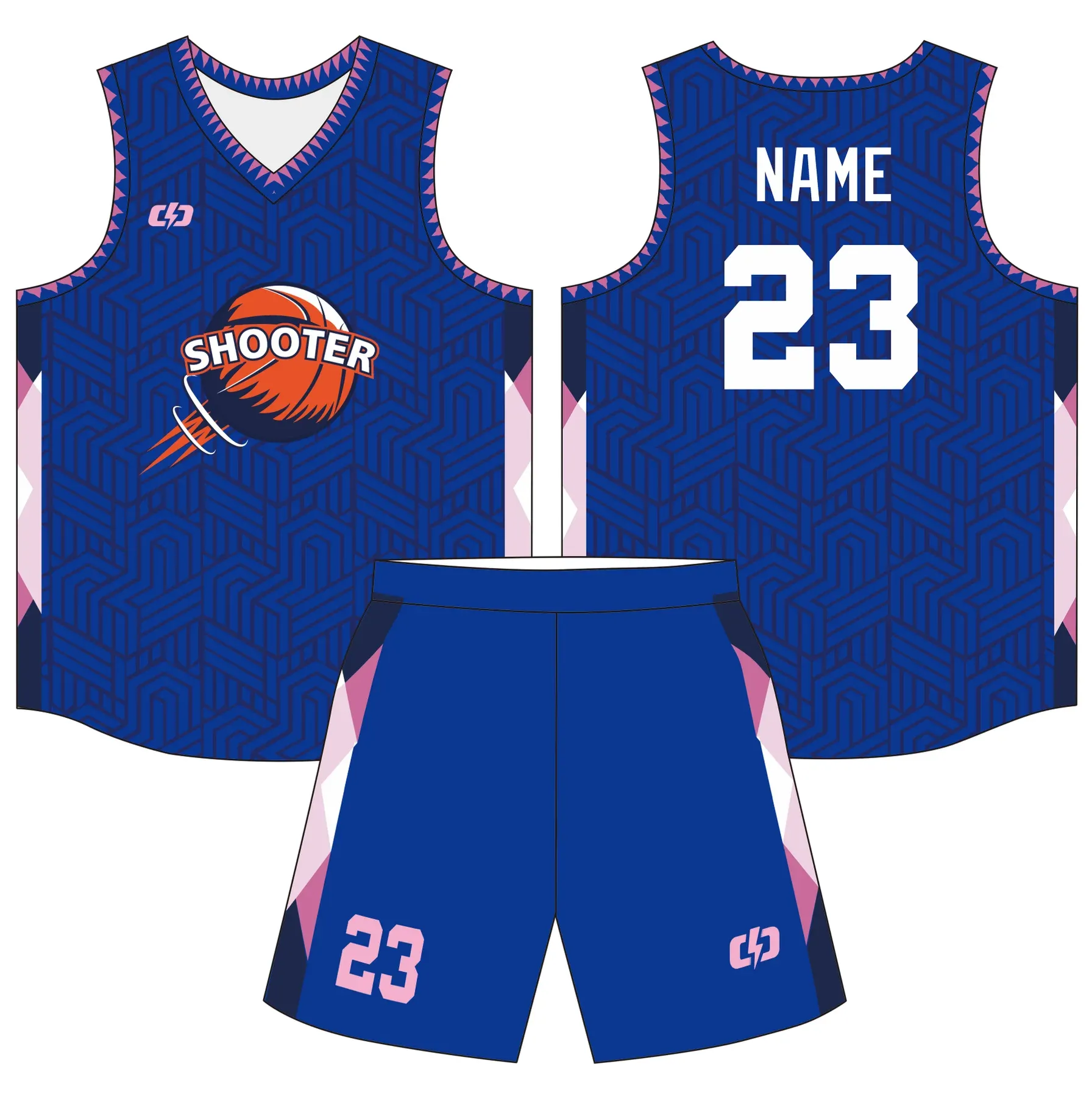 Custom basketball uniform design B31