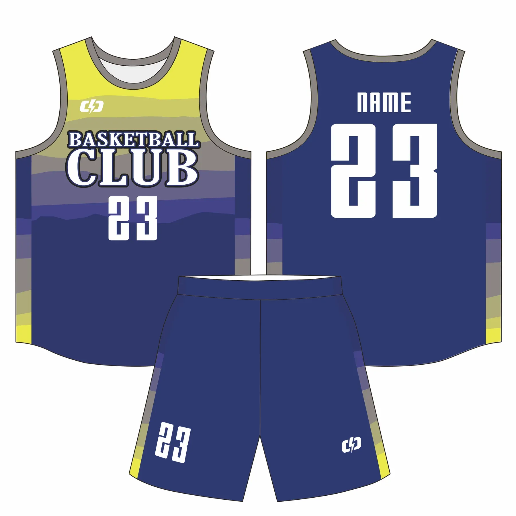 Custom basketball uniform design B74