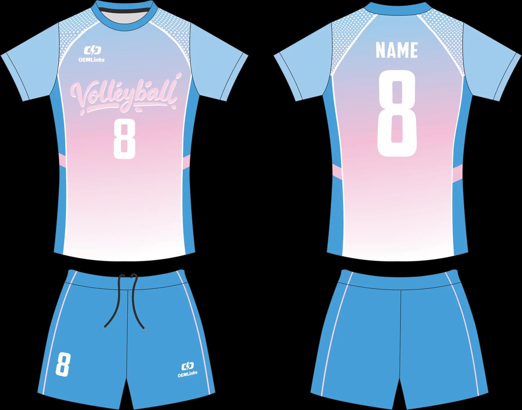 Custom volleyball uniform design UP58