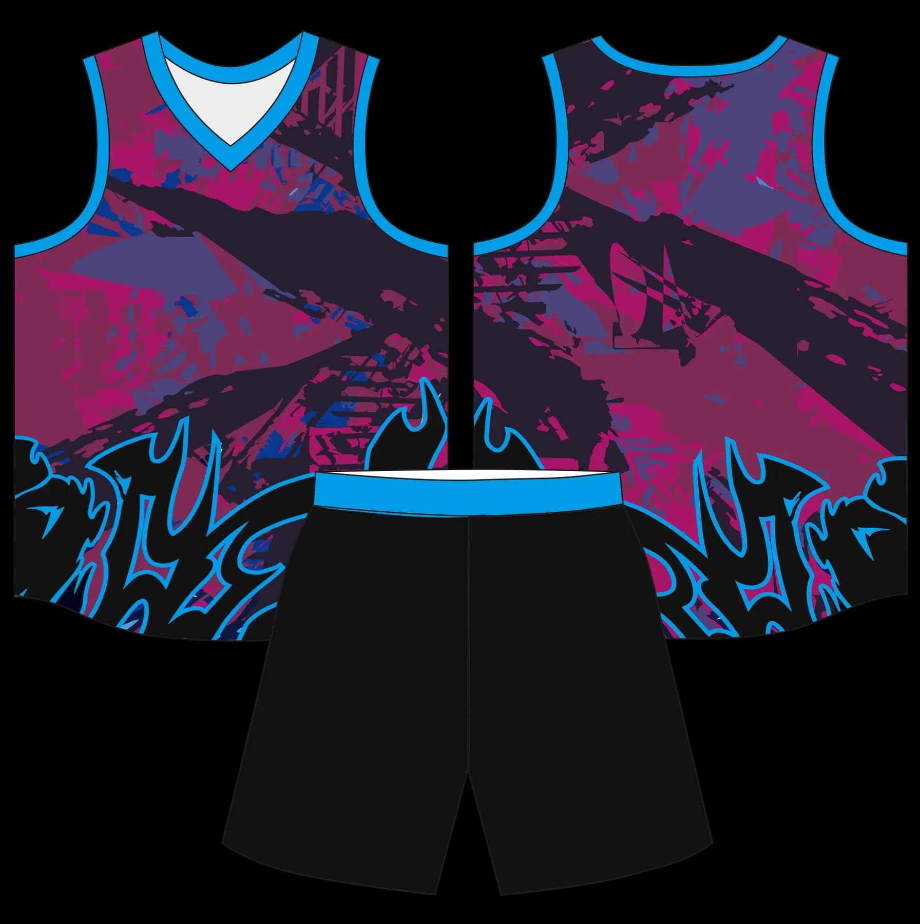 Custom basketball uniform design B85