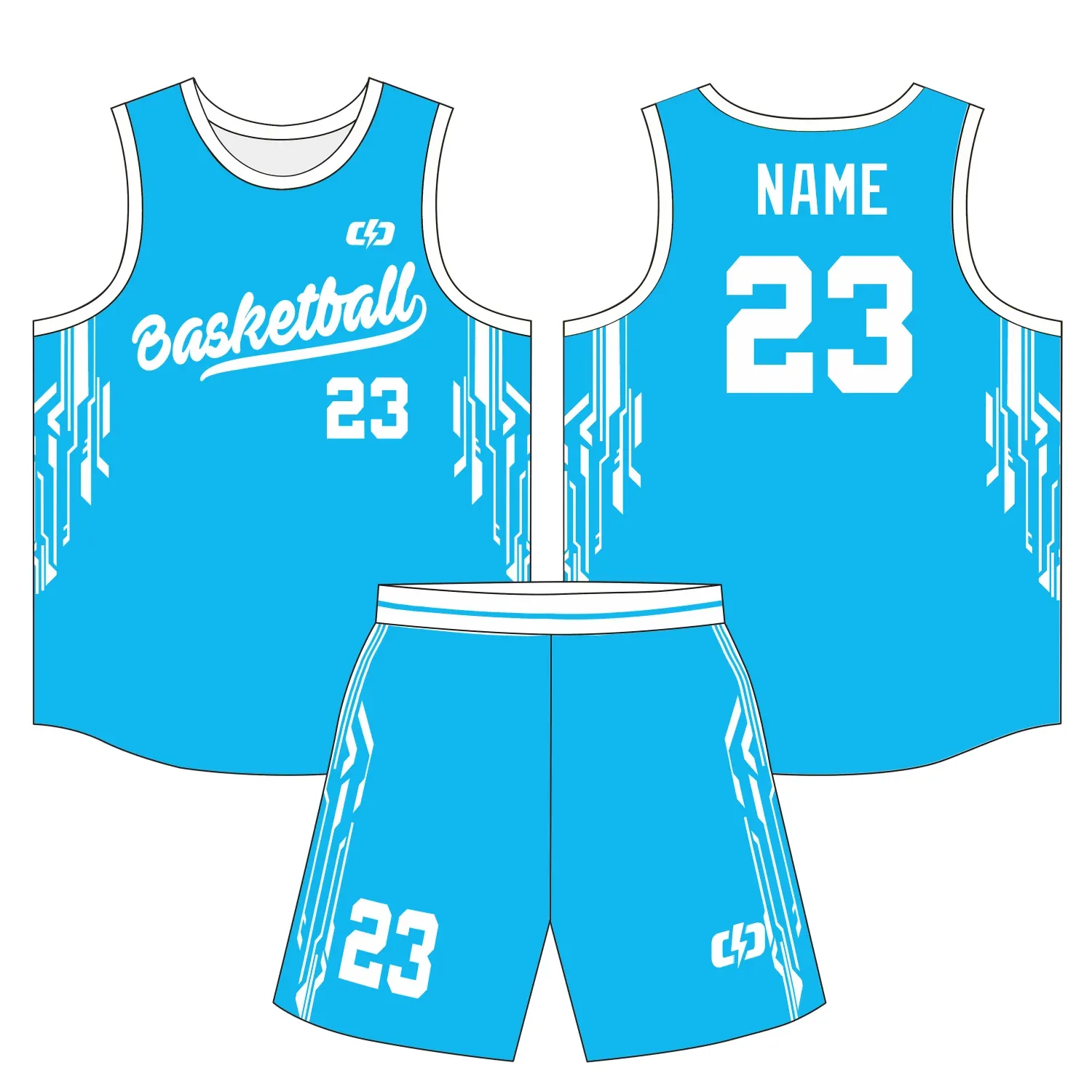 Custom basketball uniform design B42
