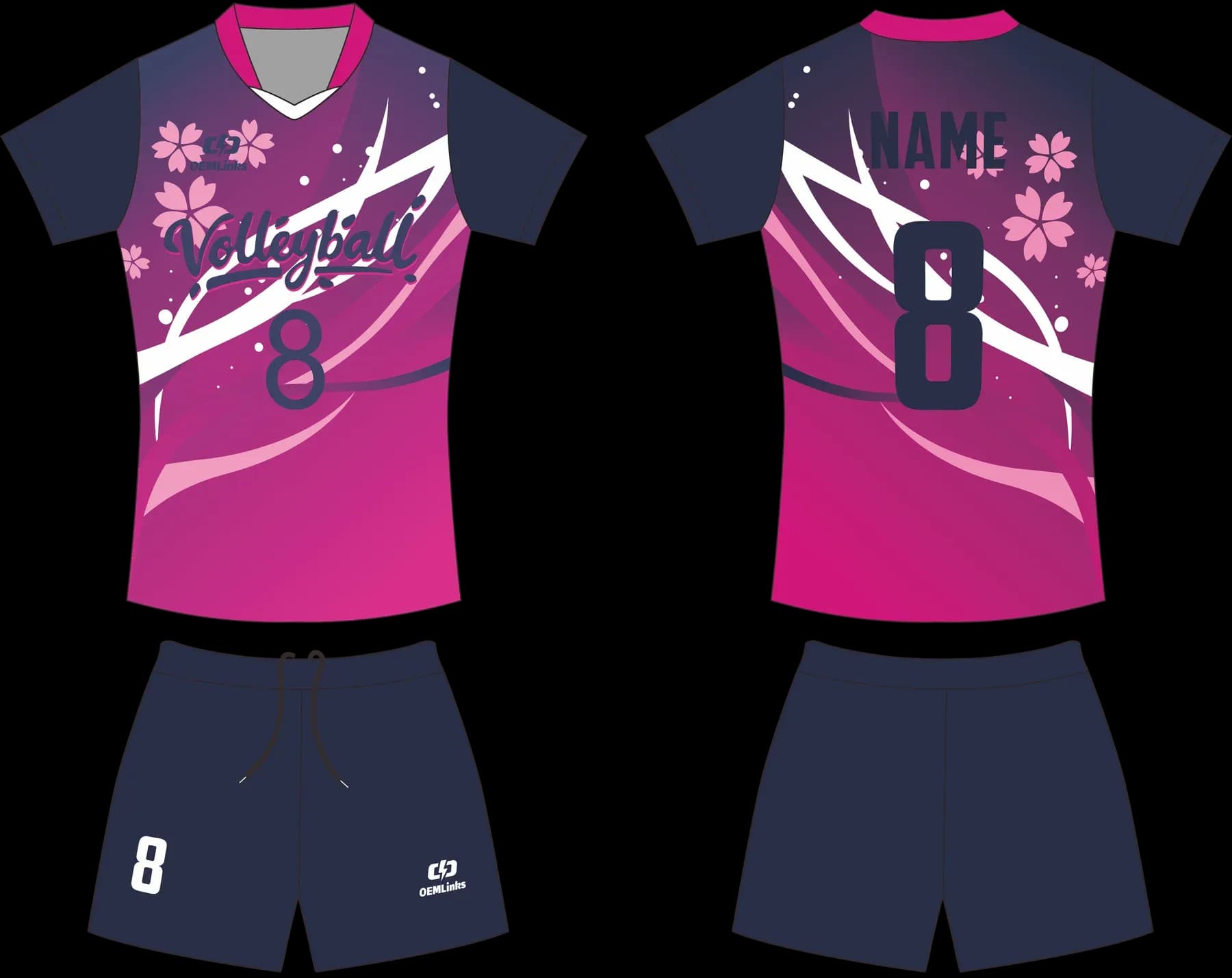 Custom volleyball uniform design UP07