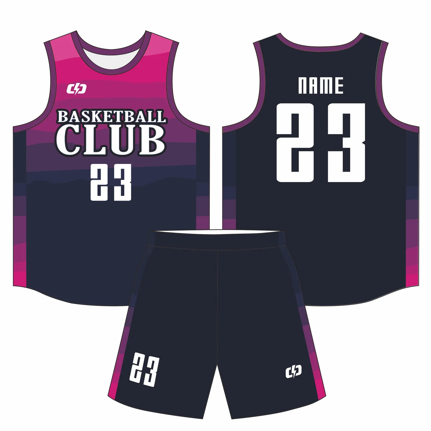 Custom basketball uniform design B74