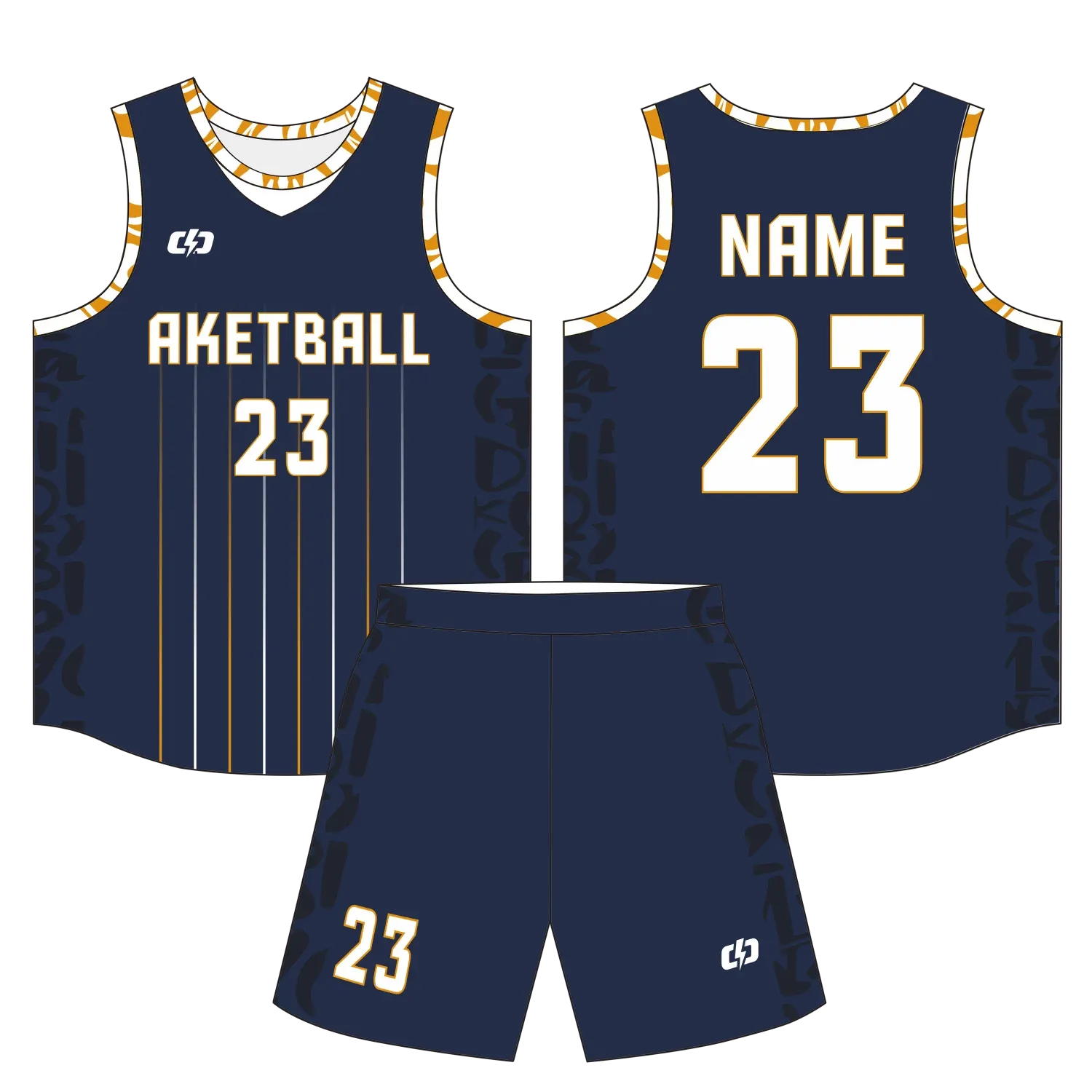 Custom basketball uniform design B63