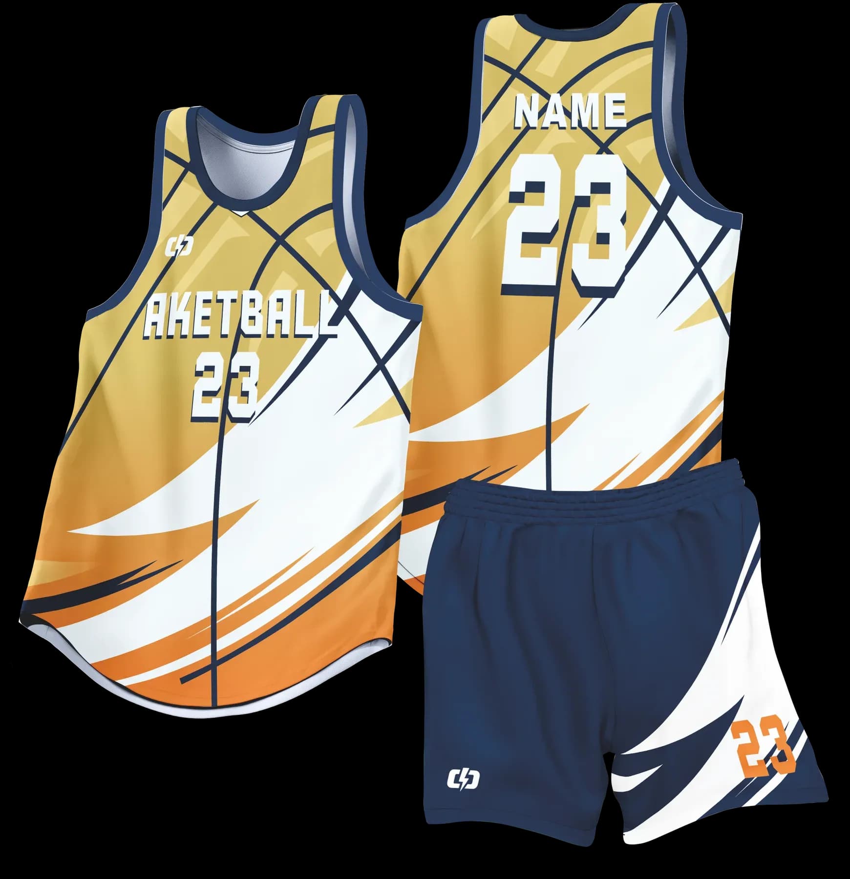 Custom basketball uniform design B65