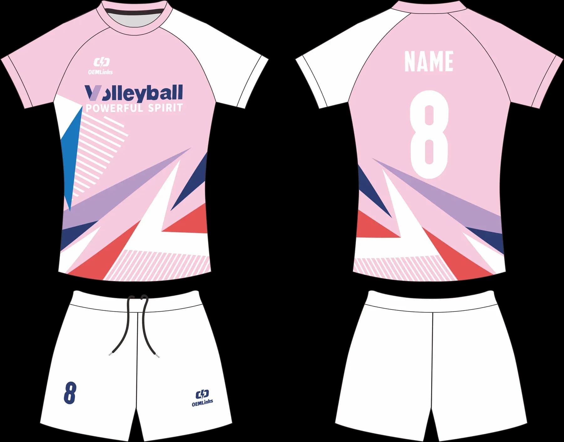 Custom volleyball uniform design UC07