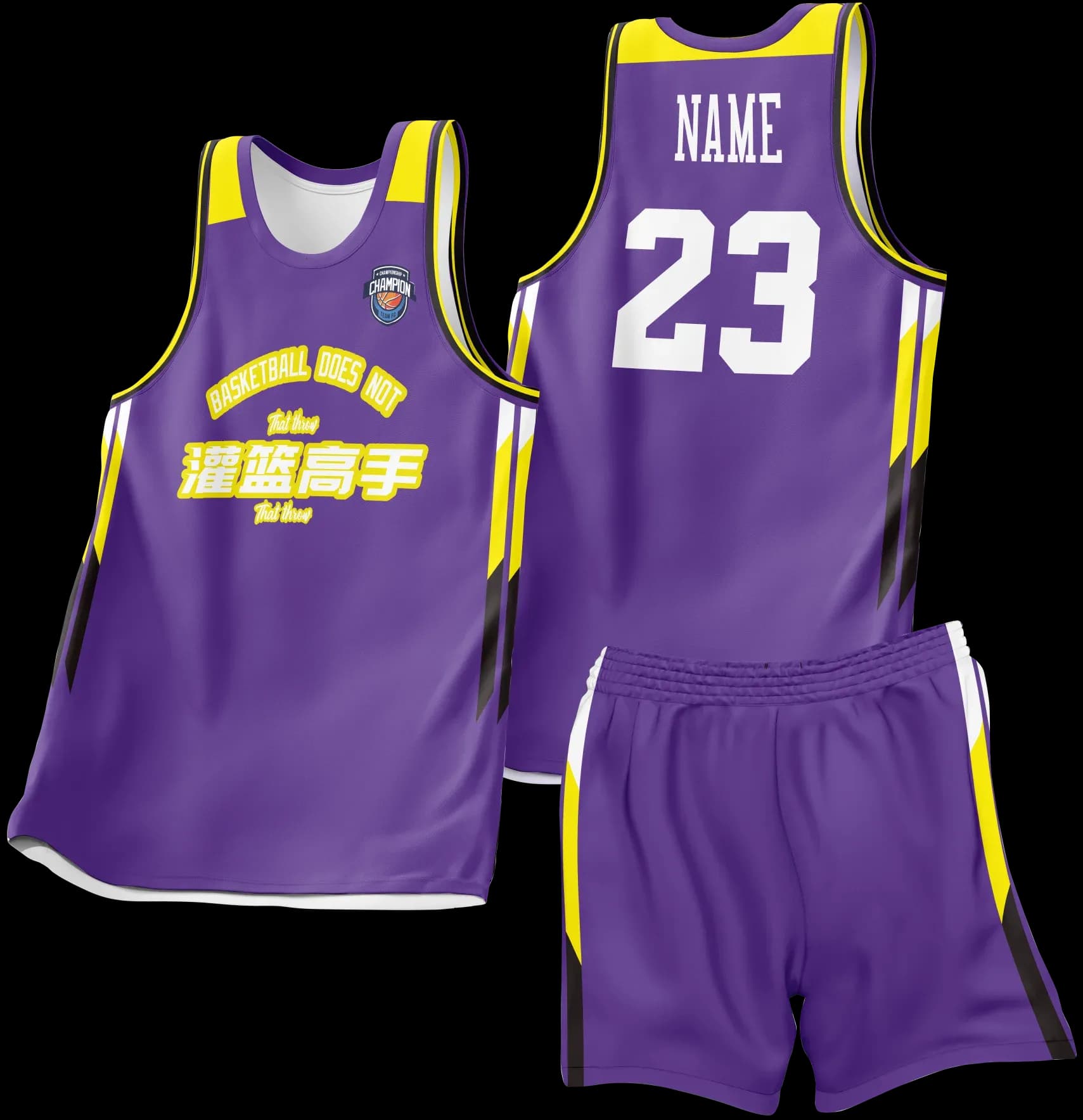 Custom basketball uniform design B24JW