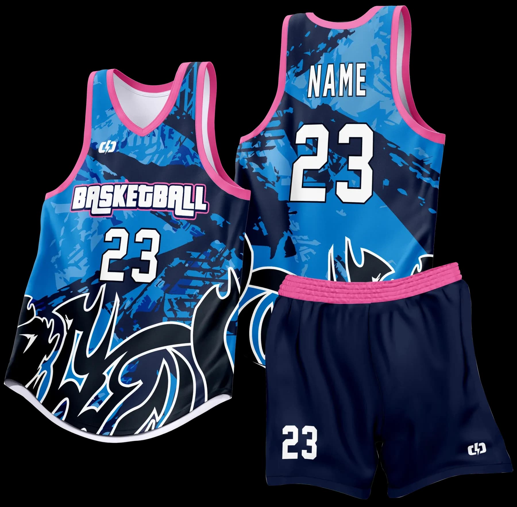 Custom basketball uniform design B85