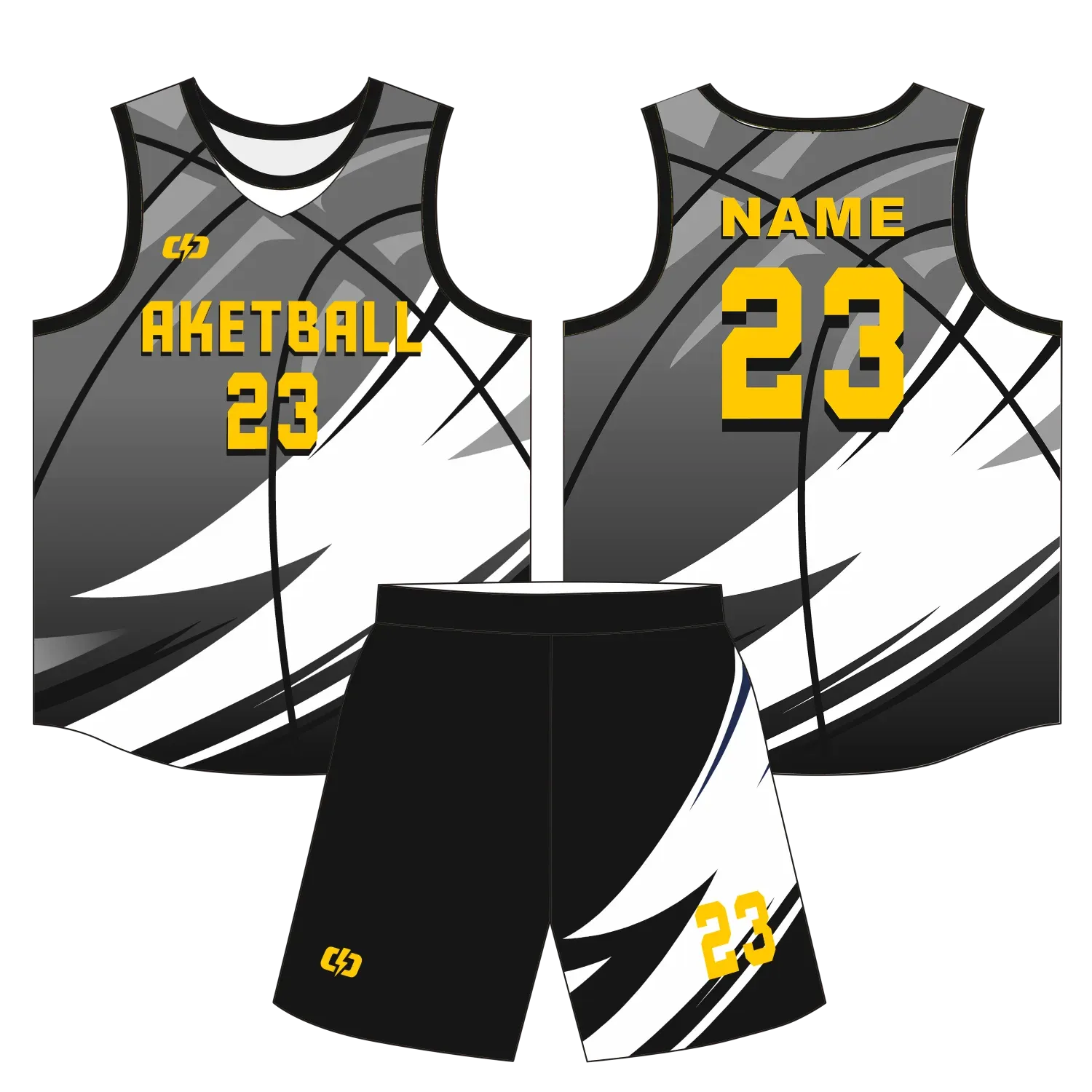 Custom basketball uniform design B65
