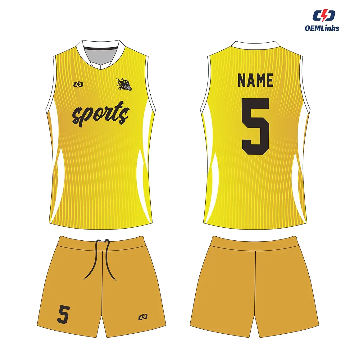 Custom volleyball uniform design UW10