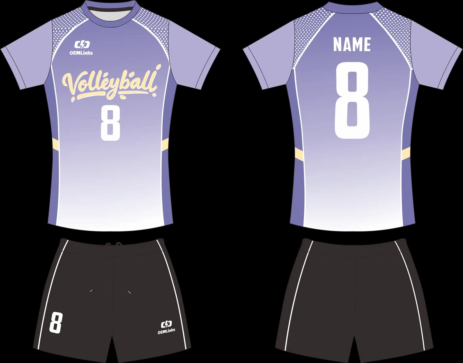 Custom volleyball uniform design UP58