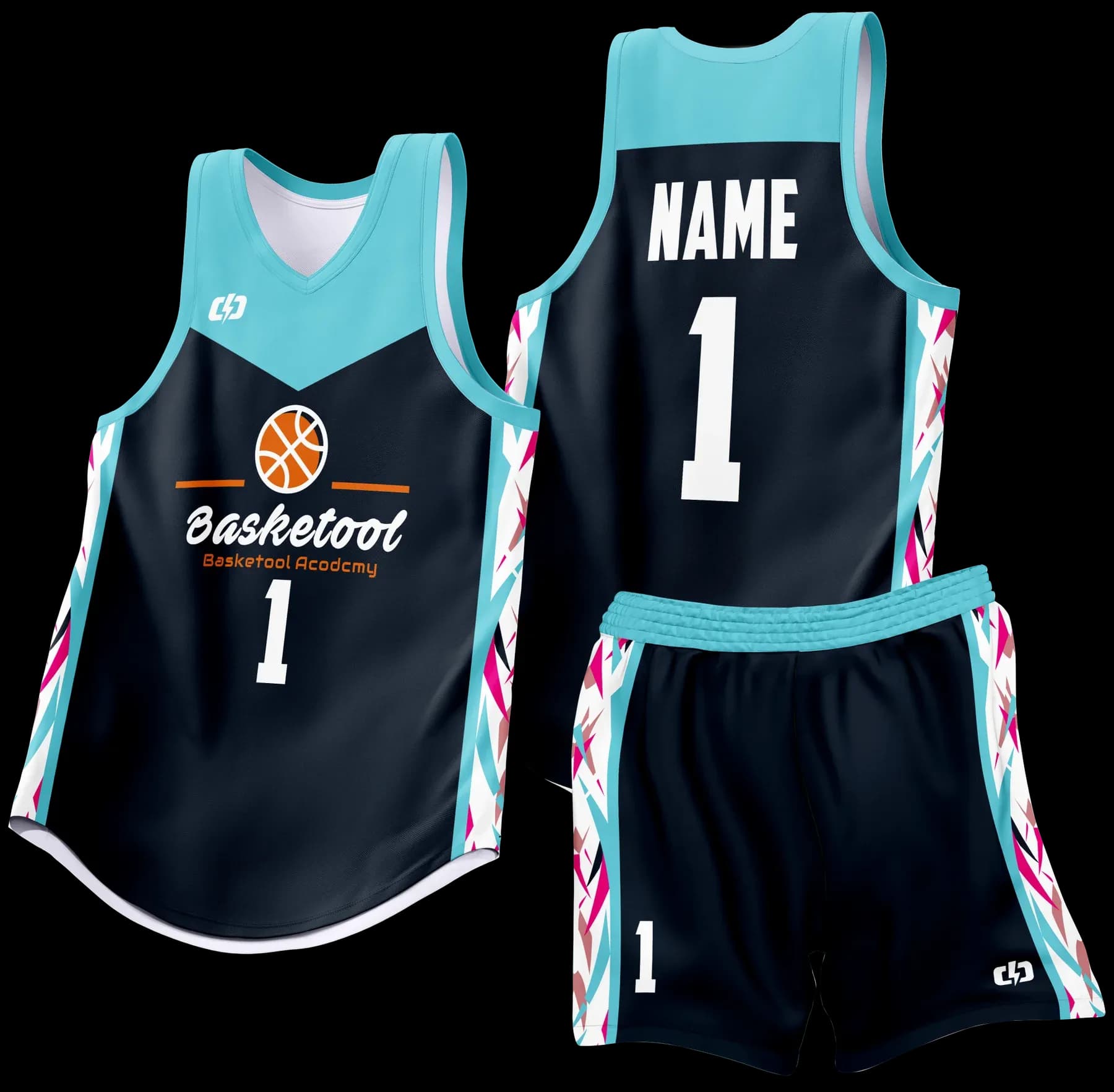 Custom basketball uniform design B80