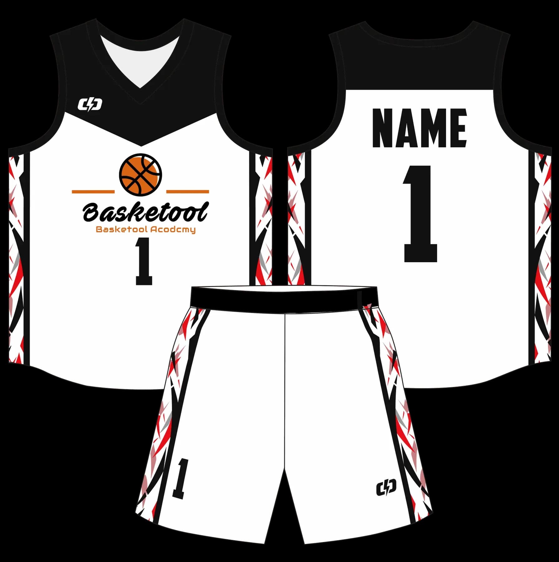 Custom basketball uniform design B80