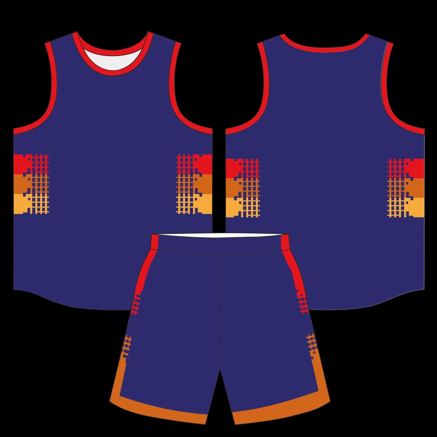Custom basketball uniform design B66