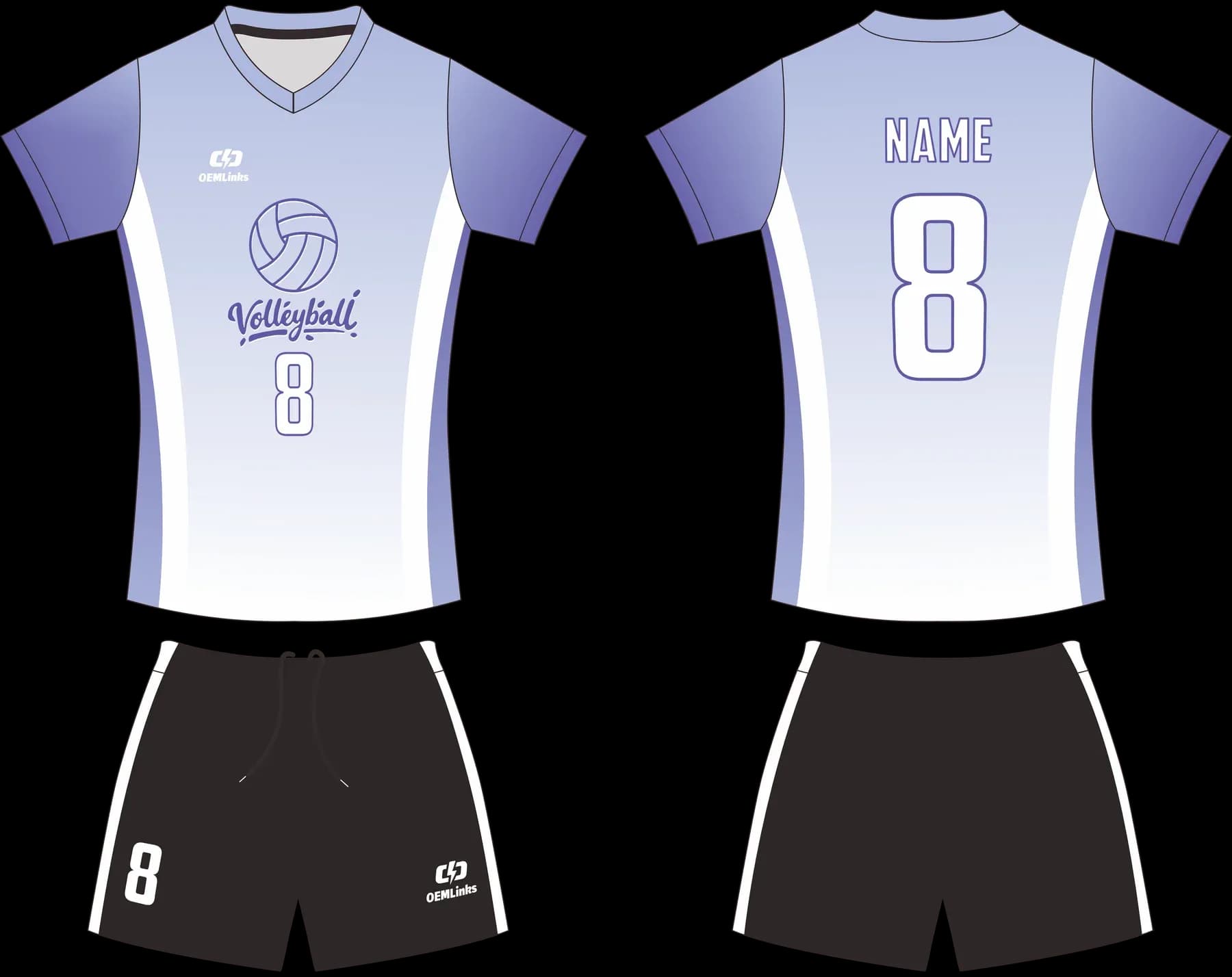 Custom volleyball uniform design UP23