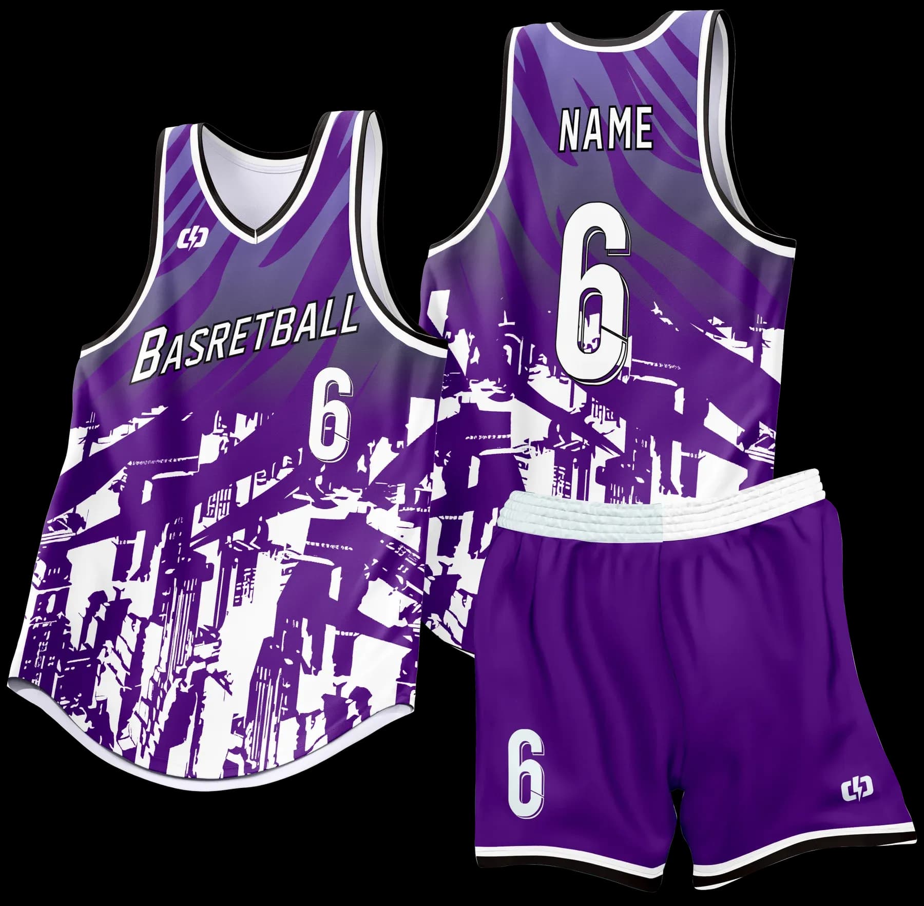 Custom basketball uniform design B92
