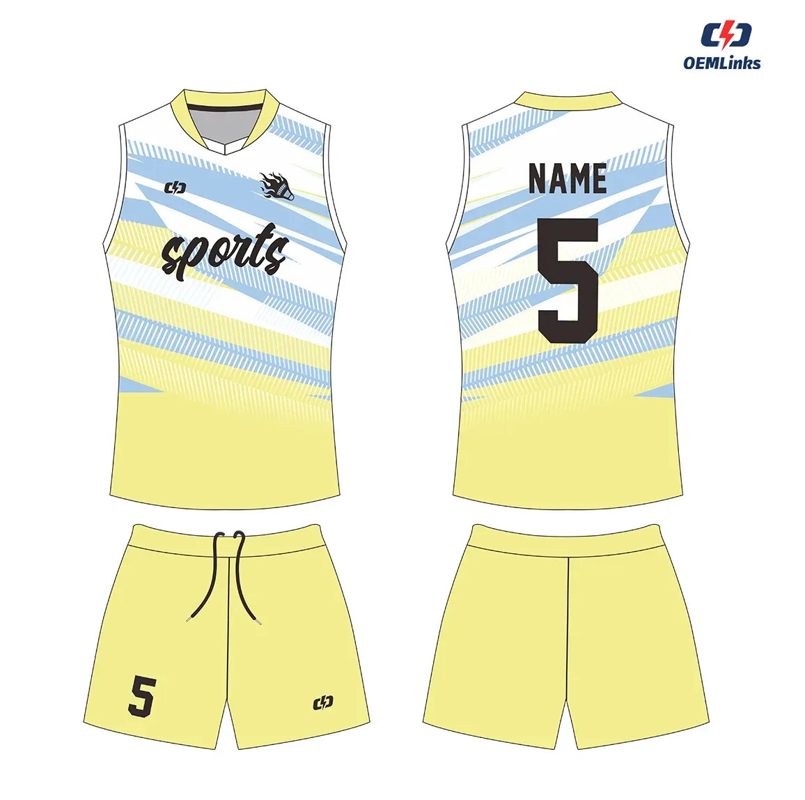 Custom volleyball uniform design UW07