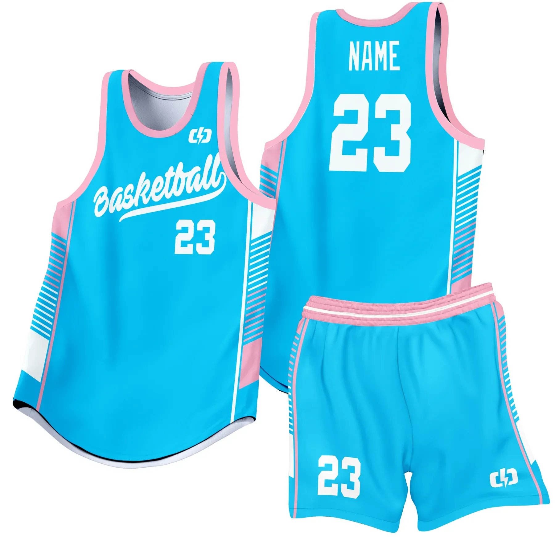 Custom basketball uniform design B43