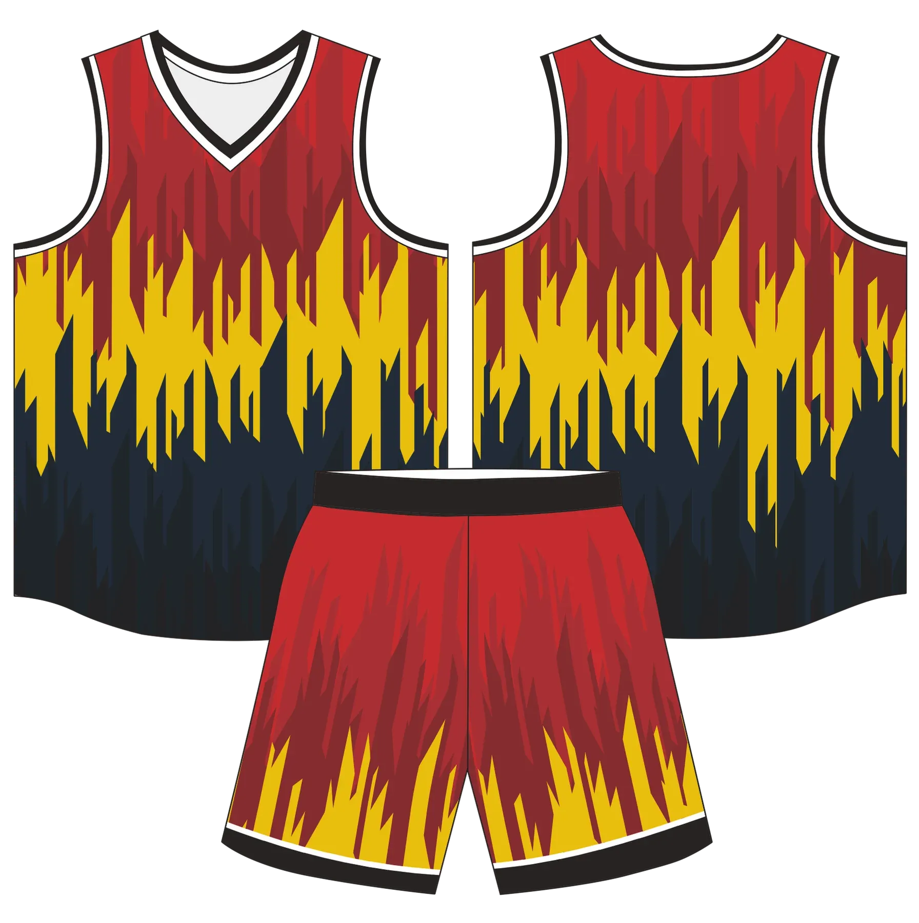 Custom basketball uniform design B89