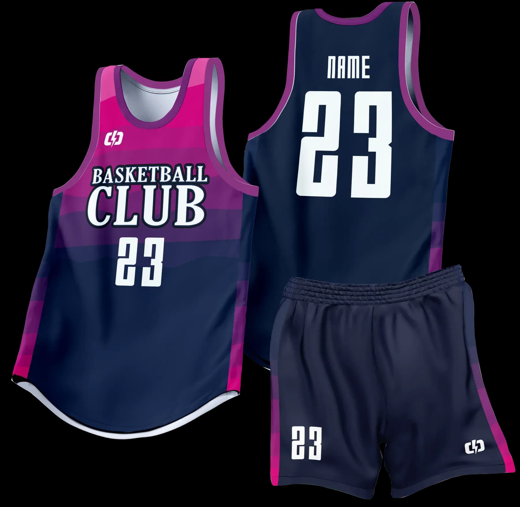 Custom basketball uniform design B74