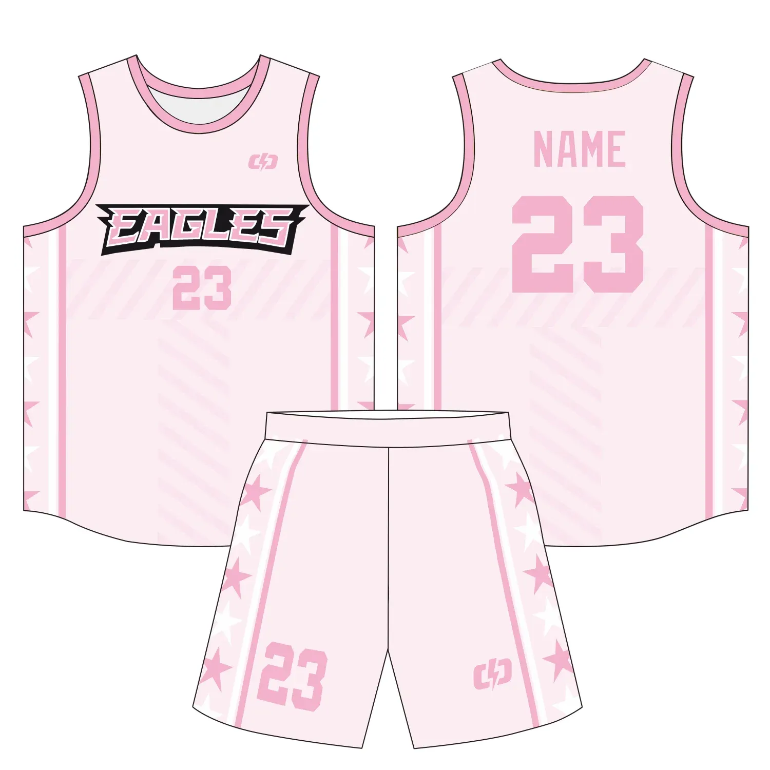 Custom basketball uniform design B39