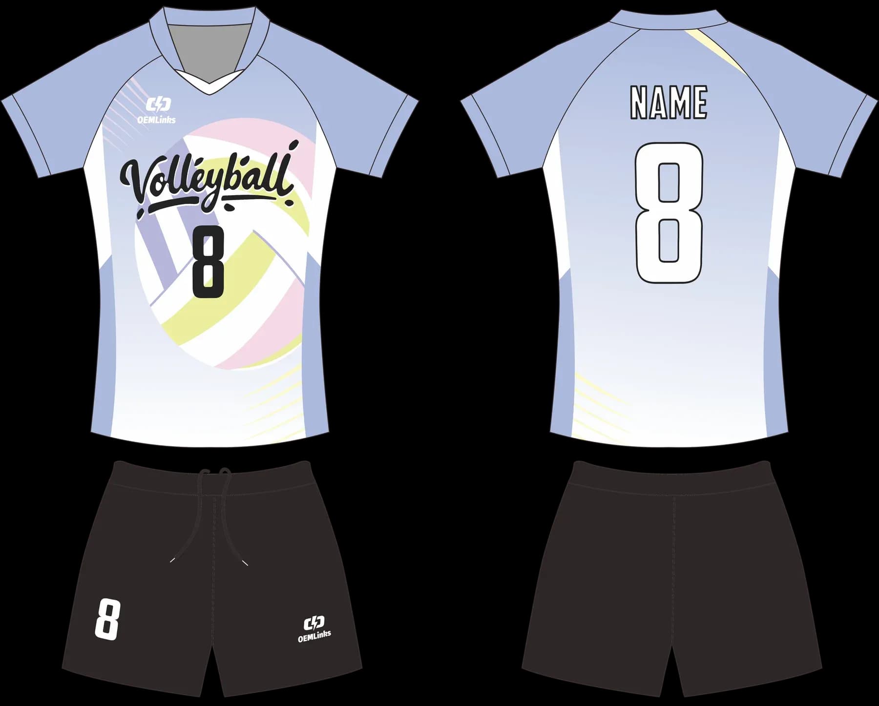 Custom volleyball uniform design UC01