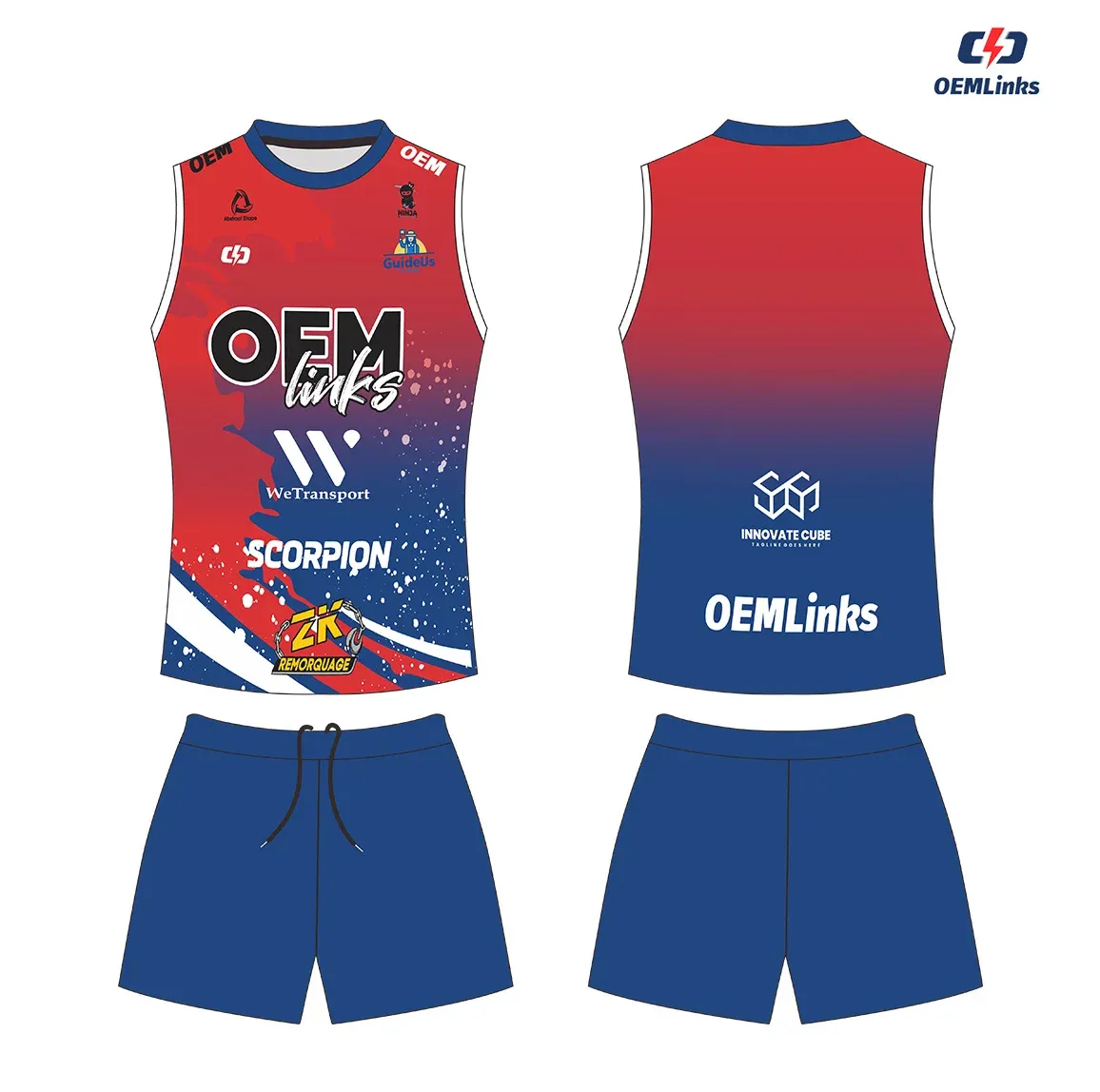 Custom volleyball uniform design UW11