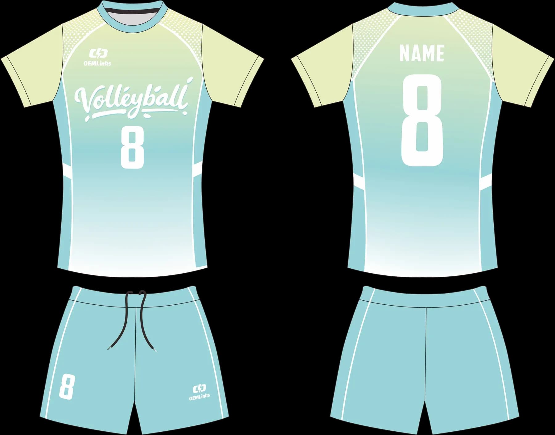 Custom volleyball uniform design UP58