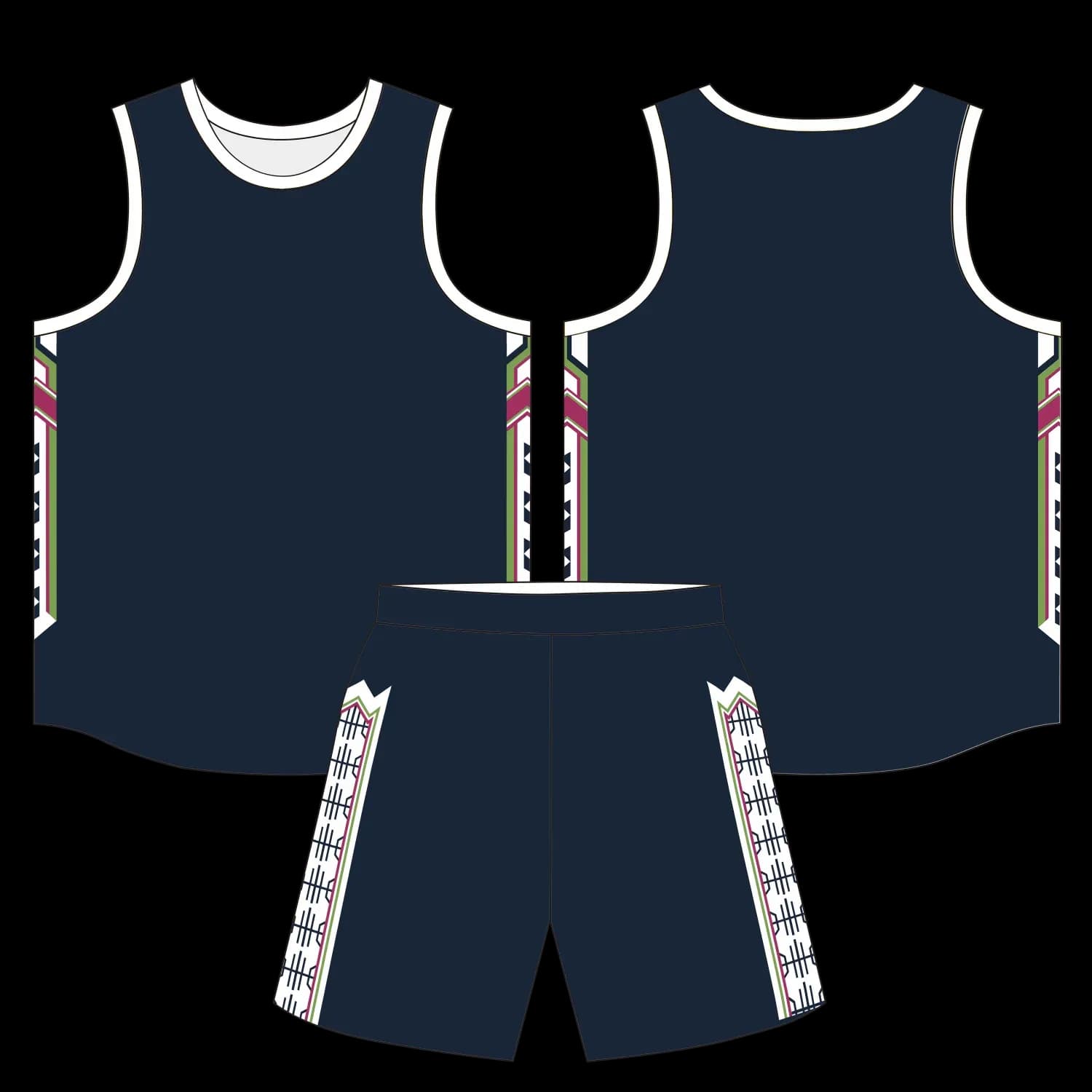 Custom basketball uniform design B68