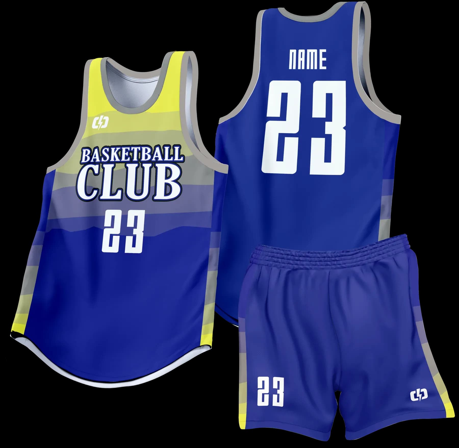 Custom basketball uniform design B74