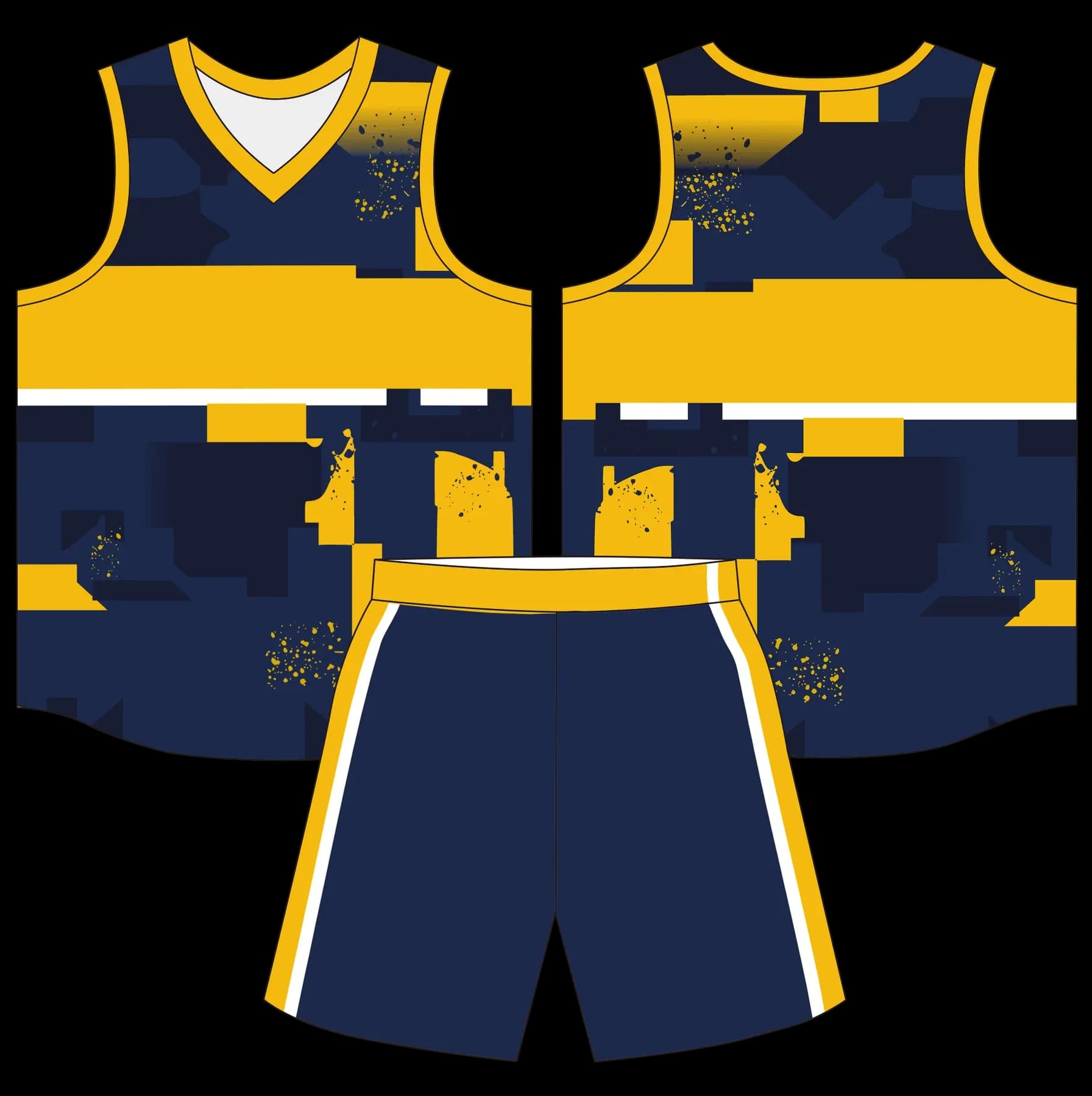 Custom basketball uniform design B87