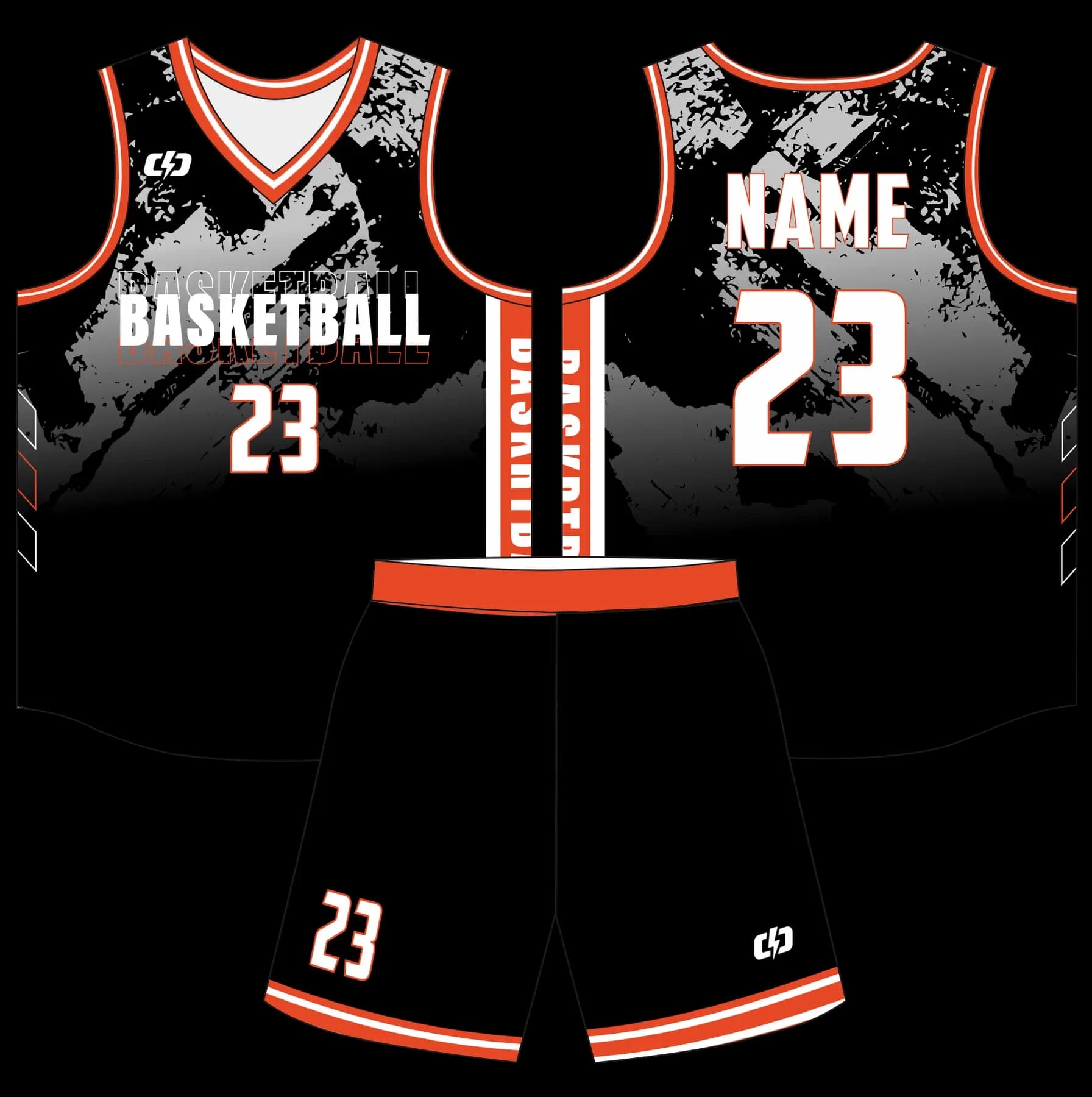 Custom basketball uniform design B79