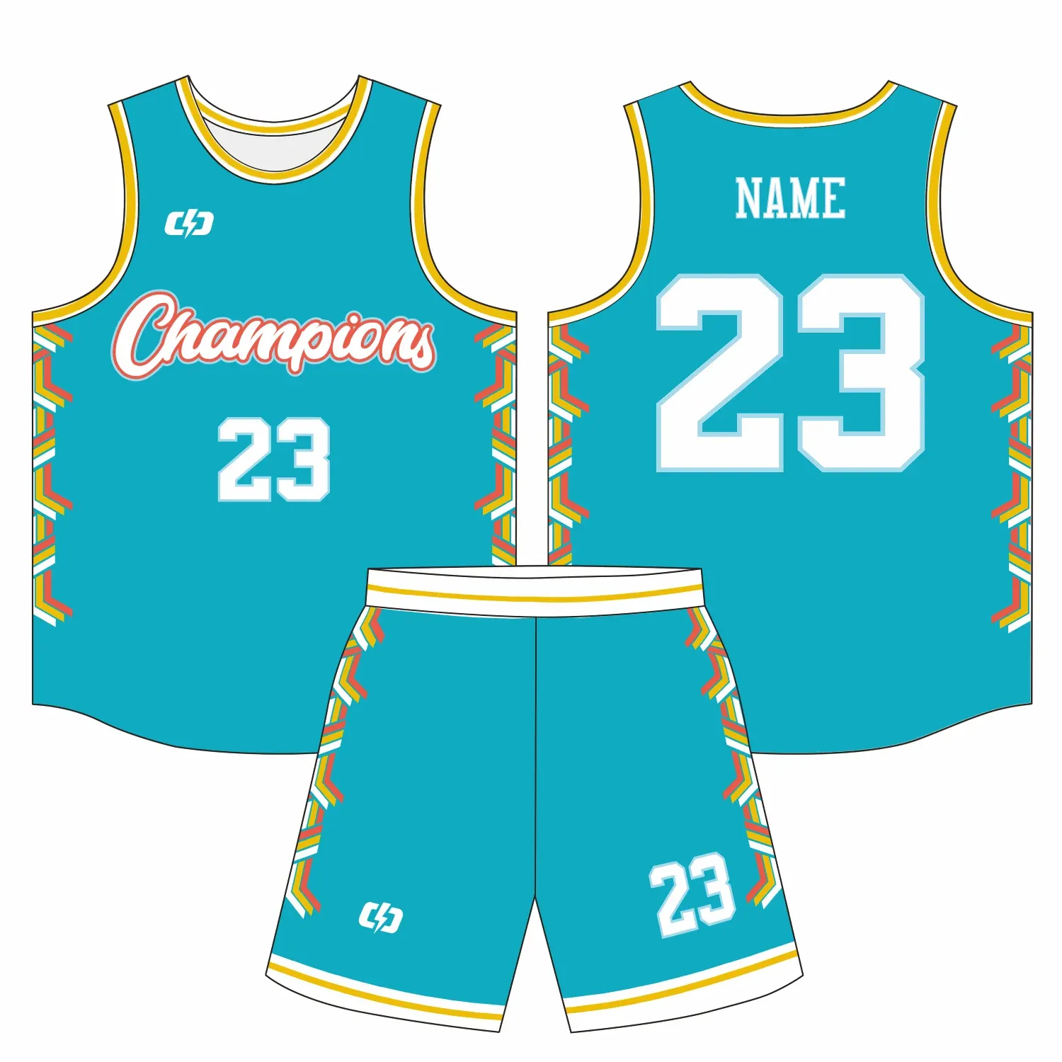 Custom basketball uniform design B69