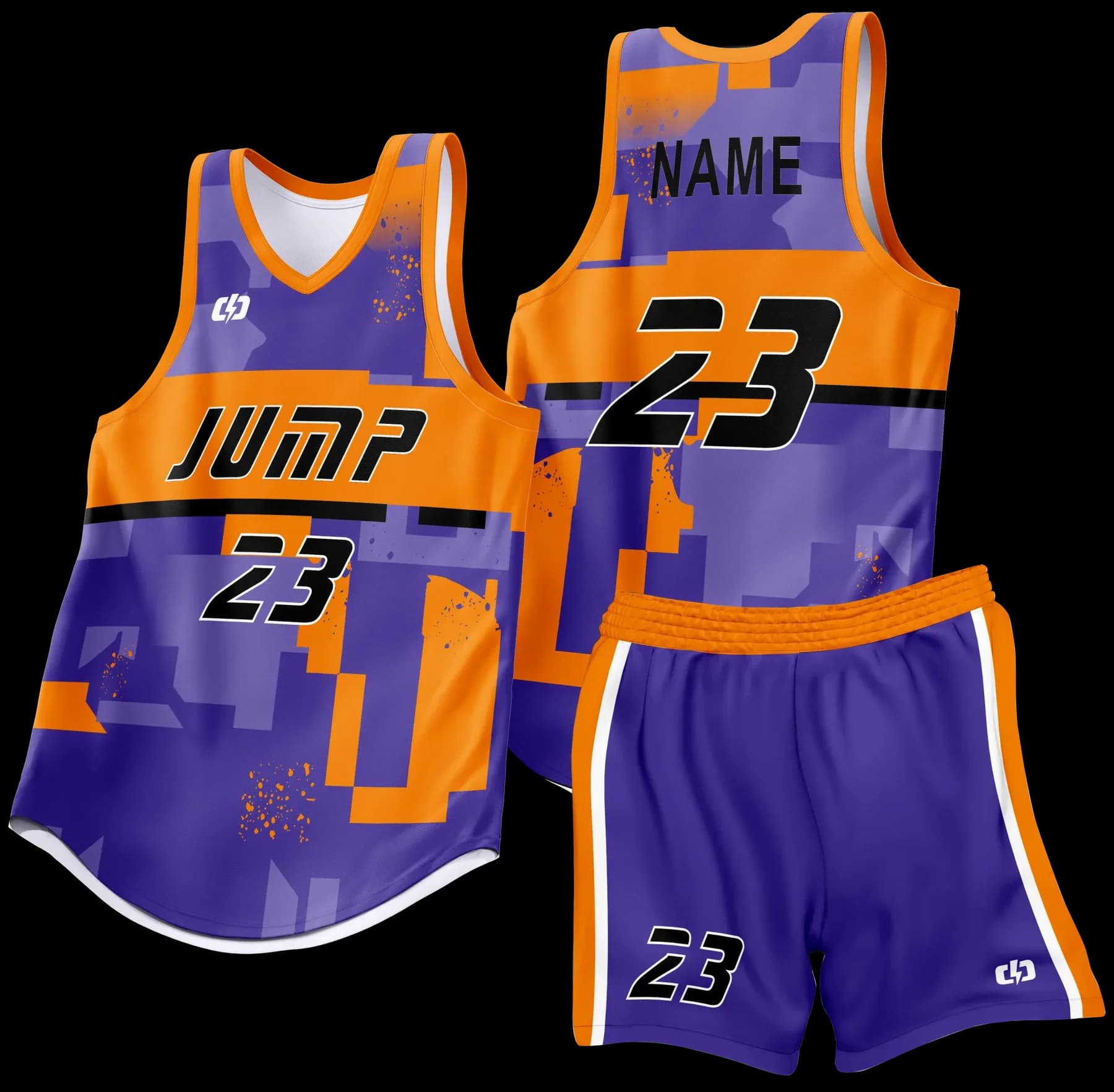 Custom basketball uniform design B87