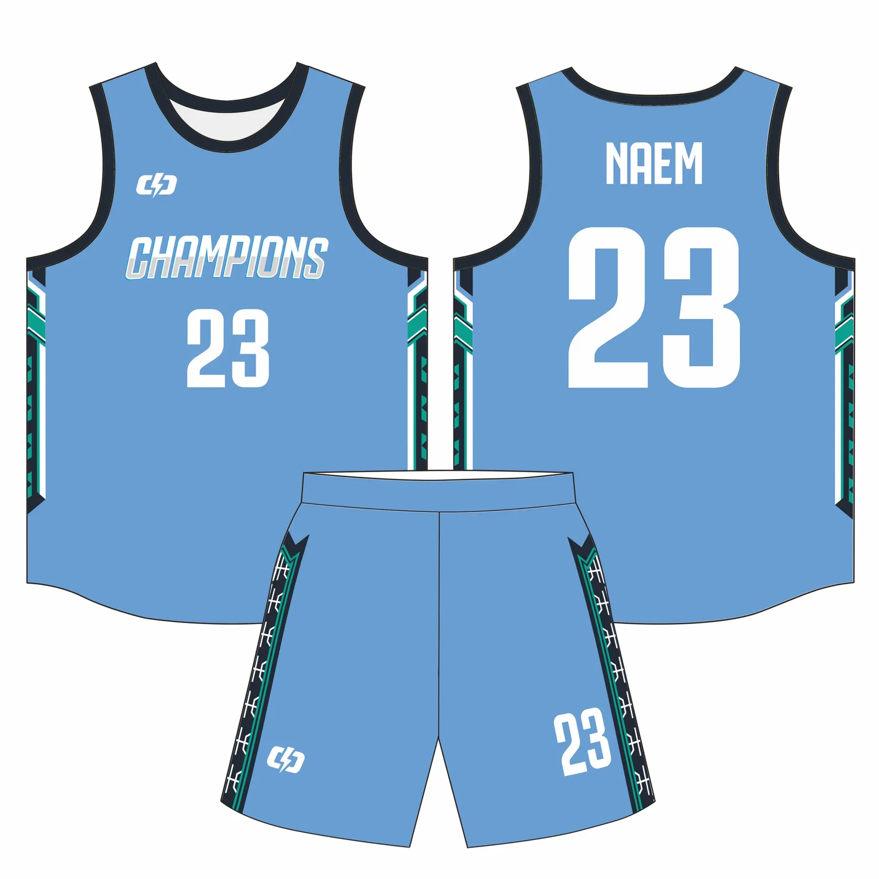 Custom basketball uniform design B68