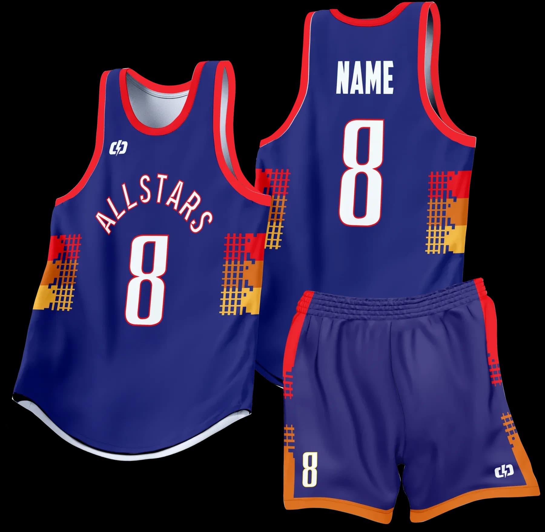 Custom basketball uniform design B66