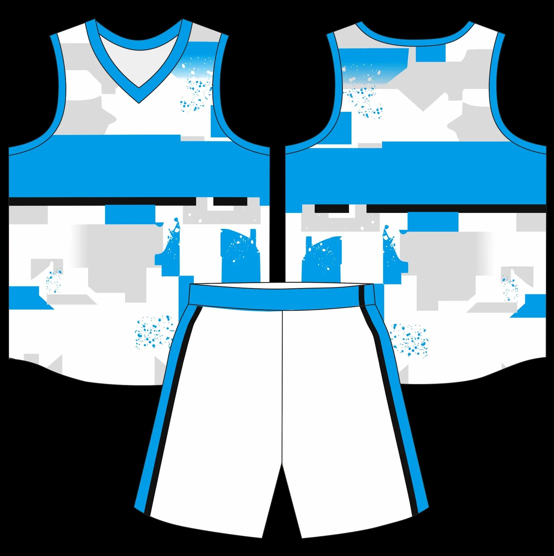 Custom basketball uniform design B87